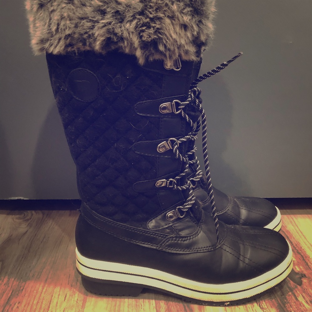 Gently worn snow boots